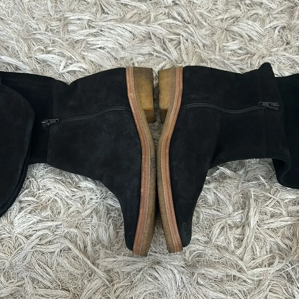 NWOB Free People Banks Suede Slouchy Distressed Over The Knee Boots Sz 36.5/6.5